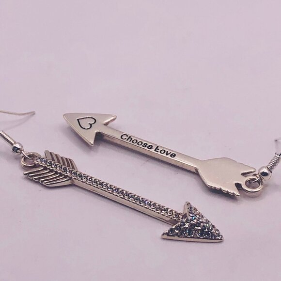 Brighton celestia arrow custom crystal earrings  Choose Love NWOT - Picture 2 of 4